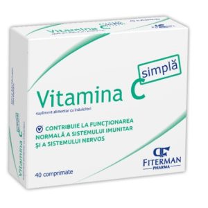 Vitamina C simpla 180mg, 40 comprimate (Fiterman)