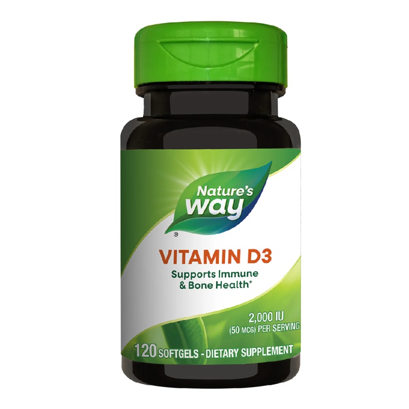 Vitamina D3 2000 UI Nature s Way, 120 capsule, Secom