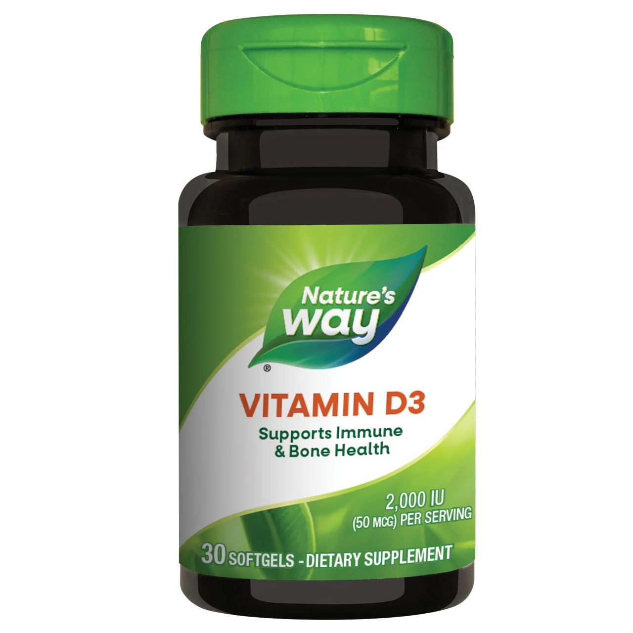 Vitamina D3 2000 UI Natures Way, 30 capsule, Secom