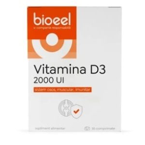 Vitamina D3 2000UI 30 comprimate, Bioeel