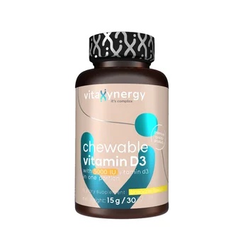 Vitamina D3 5000UI, 30 tablete masticabile, VitaXynergy