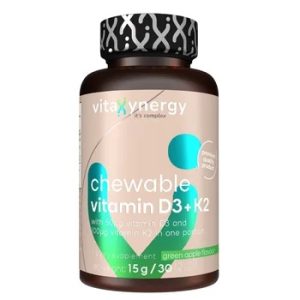 Vitamina D3 + K2, 30 tablete masticabile, VitaXynergy
