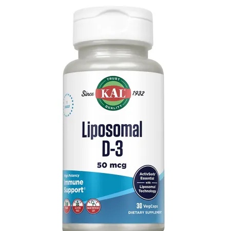 Vitamina D3 Liposomal 2000 UI, 30 capsule vegetale, KAL, Secom