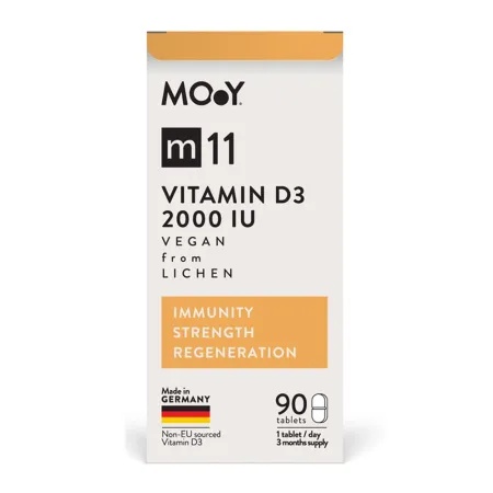 Vitamina D3 vegana m11, 2000 IU, 90 tablete, Molecules of Youth