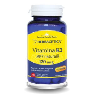 Vitamina K2 naturala 120mcg, 60 capsule, Herbagetica