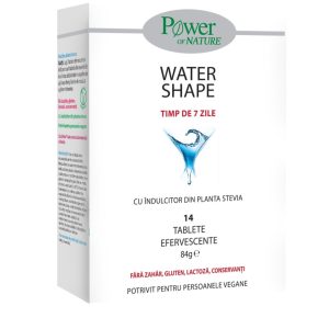 Water Shape cu extract de cactus, 14 tablete efervescente, Power of Nature