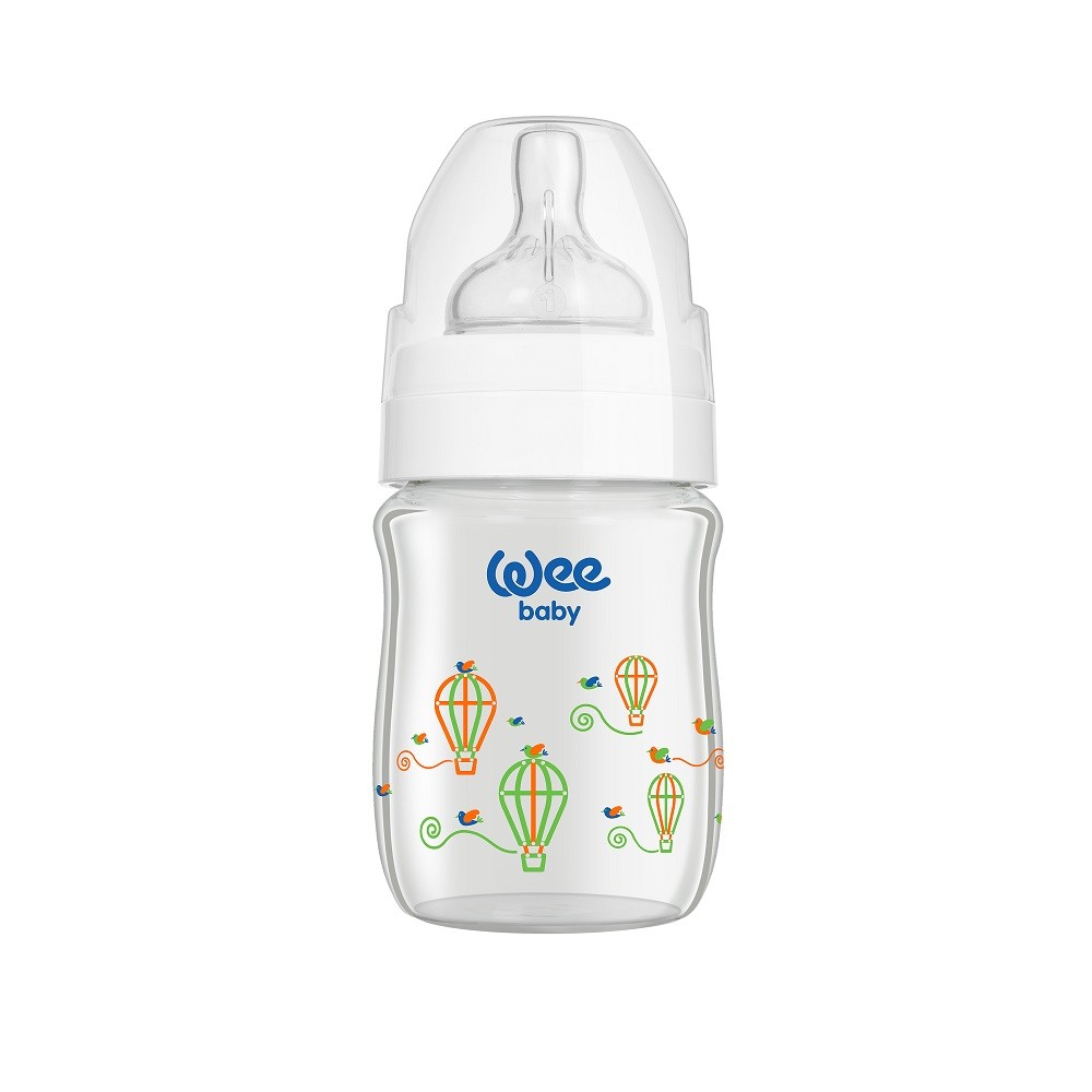 WEE BABY Biberon 120ml gura larga termorezistent -139