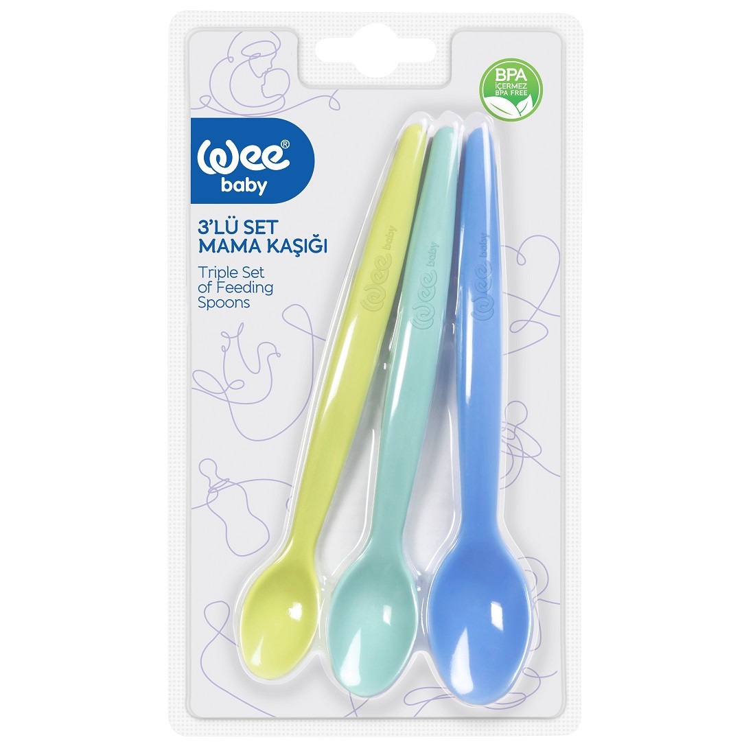 WEE BABY Set lingurite x3 marimi diferite -123