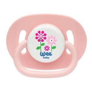 WEE BABY Suzeta din silicon rotunda cu tipar nr.1 -829