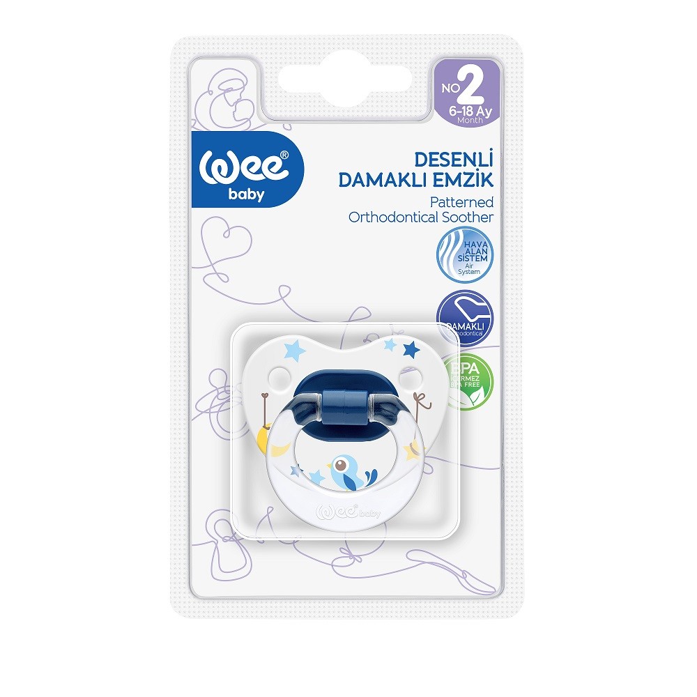 WEE BABY Suzeta ortodontica cu desen nr.2 - 834