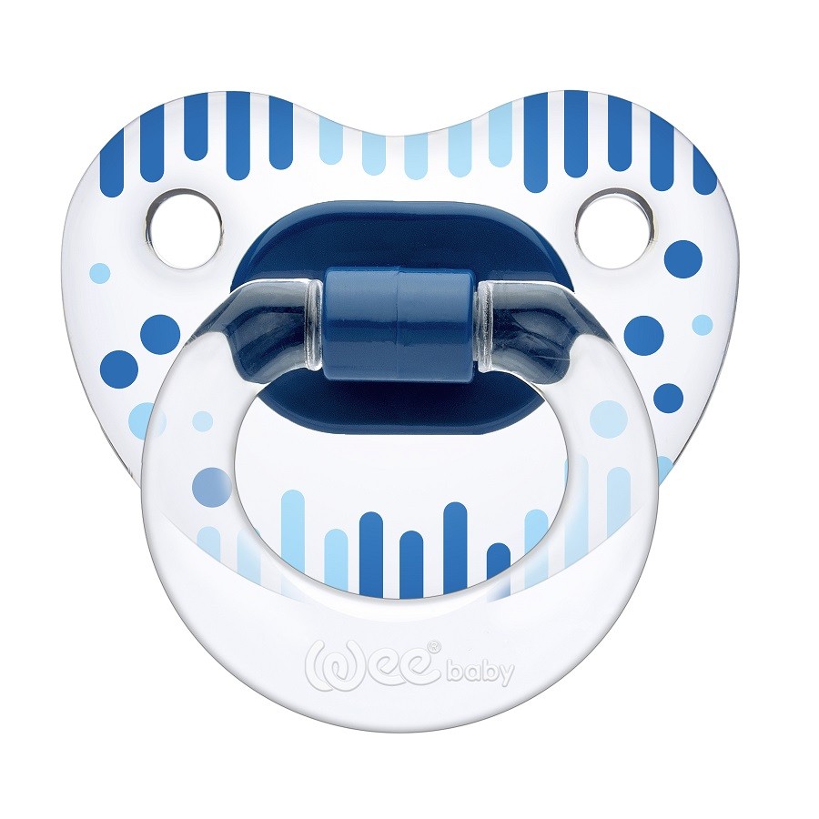 WEE BABY Suzeta silicon ortodontica transparenta cu desen nr.1 - 836