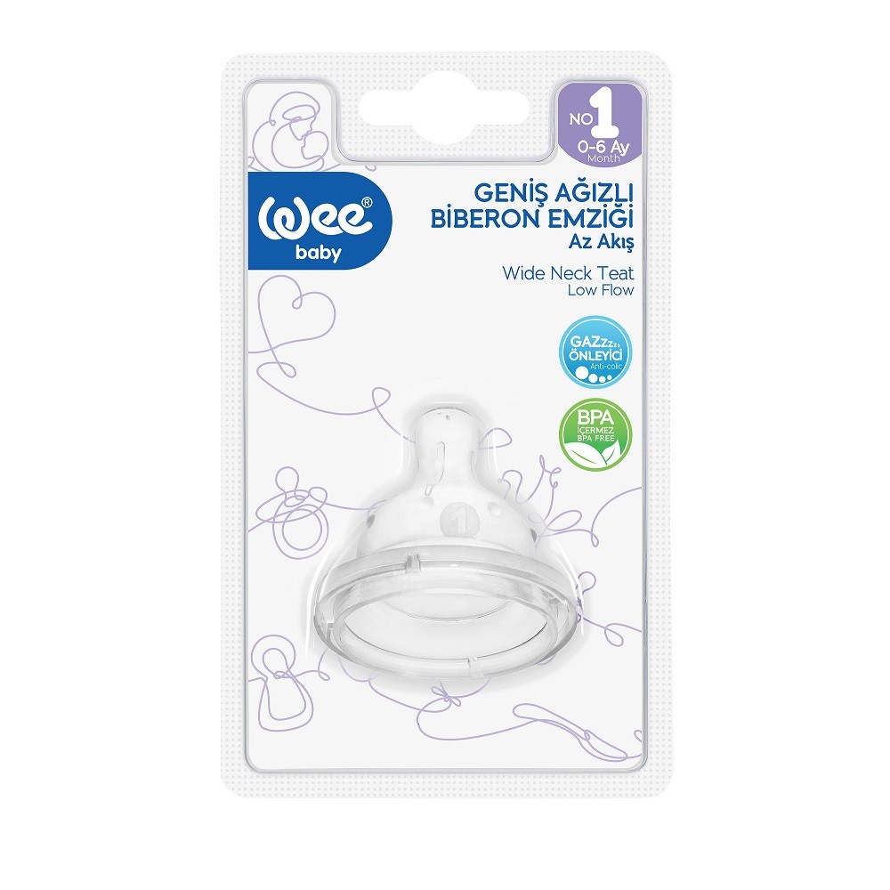 WEE BABY Tetina silicon anti-colici gura larga nr.1 - 828