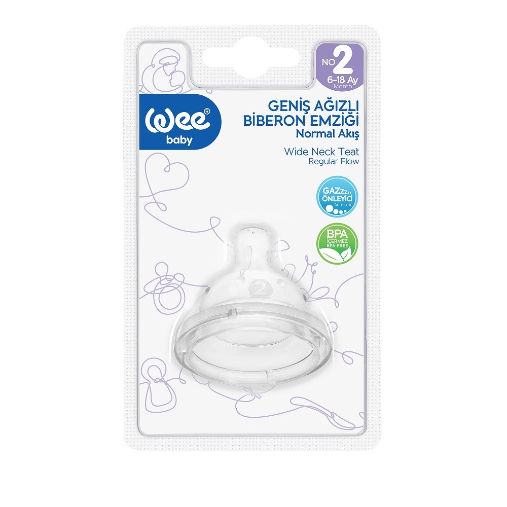 WEE BABY Tetina silicon anti-colici gura larga nr.2 - 853