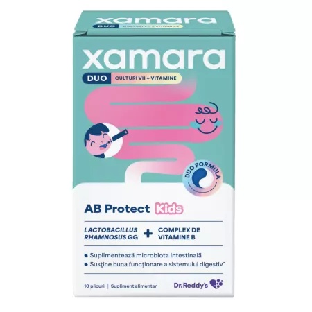 Xamara Duo AB Protect Kids cu aroma de fructe de padure, 10pl. orodisp, Dr Reddys