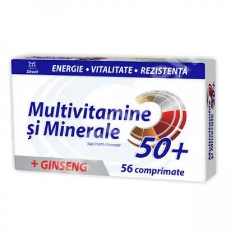 Zdrovit Multivitamine Si Minerale Cu Ginseng50+, 56cp