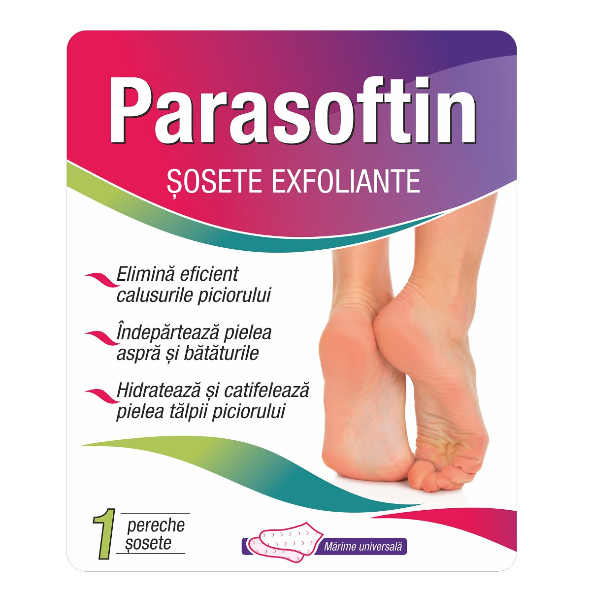 Zdrovit Parasoftin sosete exfoliante x 1pereche