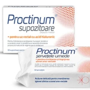 Zdrovit Proctinum supozitoare x 10buc + Servetele x 72buc