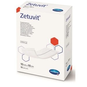 HartMann Zetuvit comprese absorbante sterile 10×10 cm, 25 buc