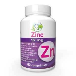 Zinc 15mg, 60 comprimate, Justin Pharma
