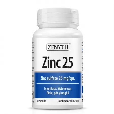 Zinc 25 mg, 30 capsule Zenyth