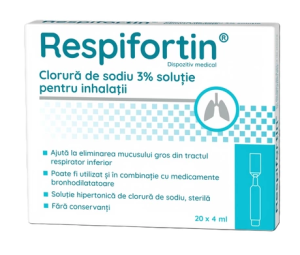 Respifortin clorura de sodiu 3% solutie pentru inhalatii 4 ml 20 flacoane