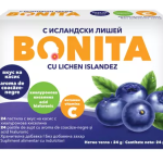Bonita cu Lichen Islandez aroma coacaze negre 24 pastile de supt
