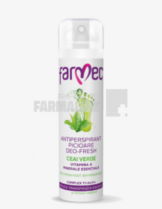 Farmec Antiperspirant picioare Deo Fresh cu ceai verde,vitamina A si minerale esentiale 150 ml