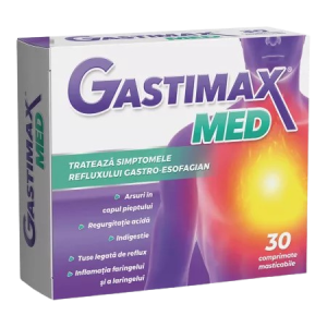 Gastimax Med, 30 comprimate masticabile, Fiterman